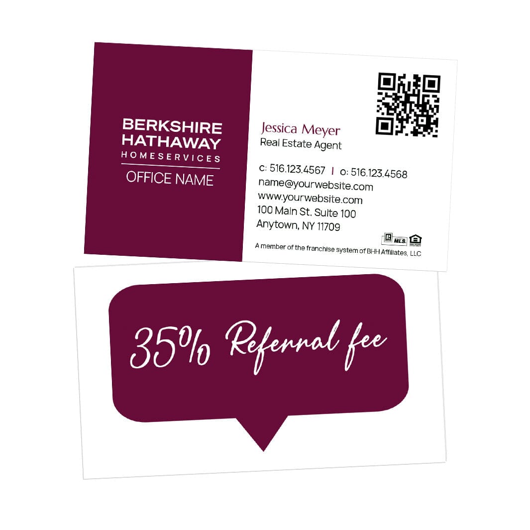 Berkshire Hathaway real estate referral cards