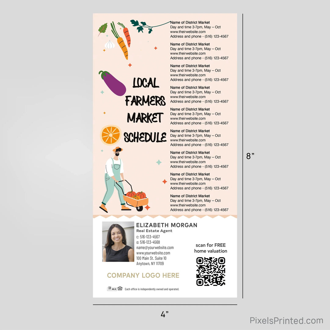 Century 21 Real Estate Farmers Market calendar Postcard Magnets