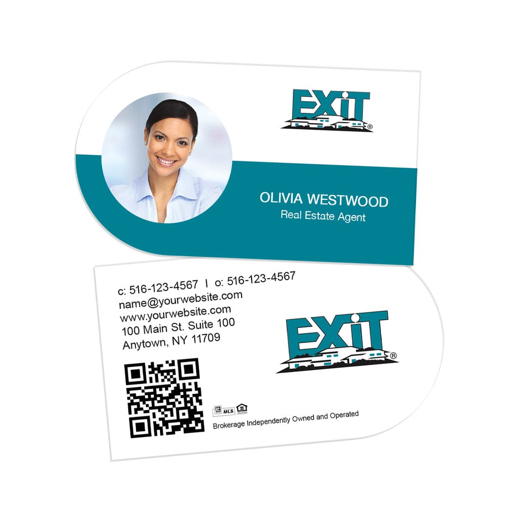 EXIT realty shape business cards