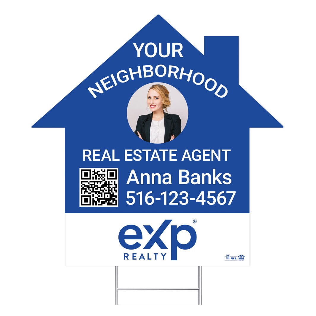 EXP realty your neighborhood agent yard sign