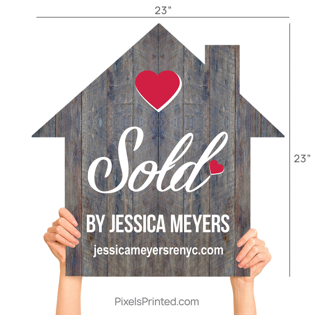 house shaped sold by sign for realtors