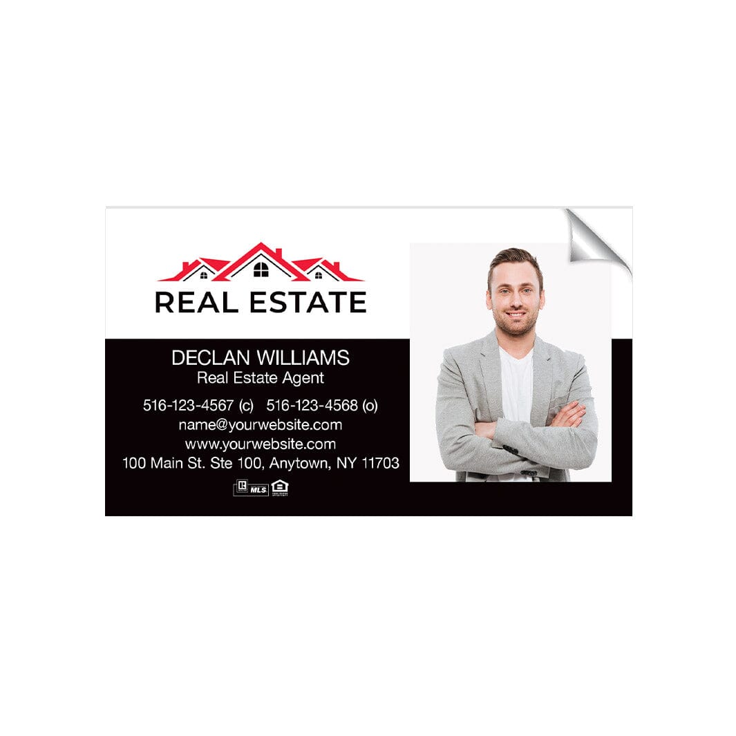 Independent real estate business card stickers