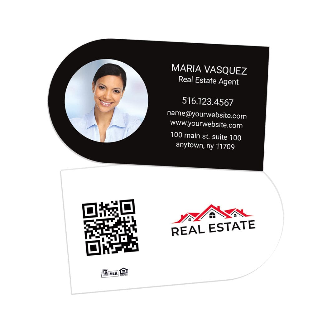 independent real estate shape business cards