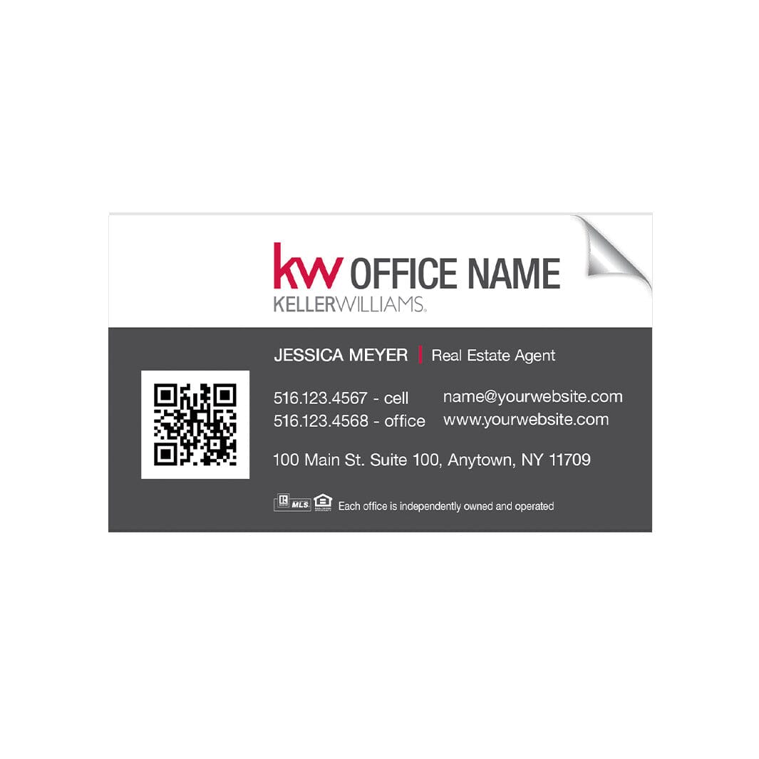 Keller Williams business card stickers