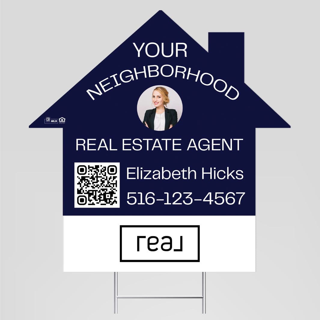 REAL broker your neighborhood agent yard sign
