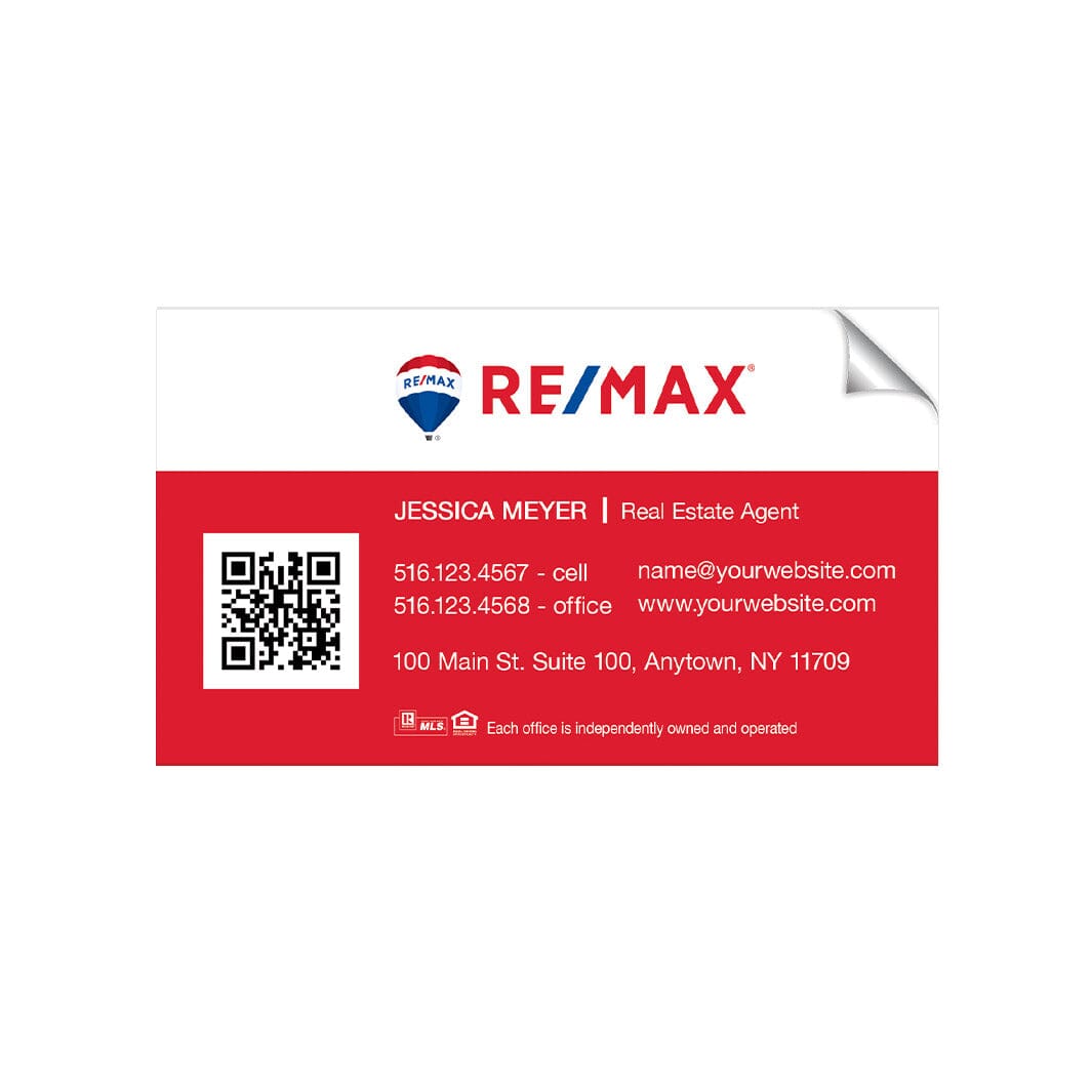 REMAX business card stickers