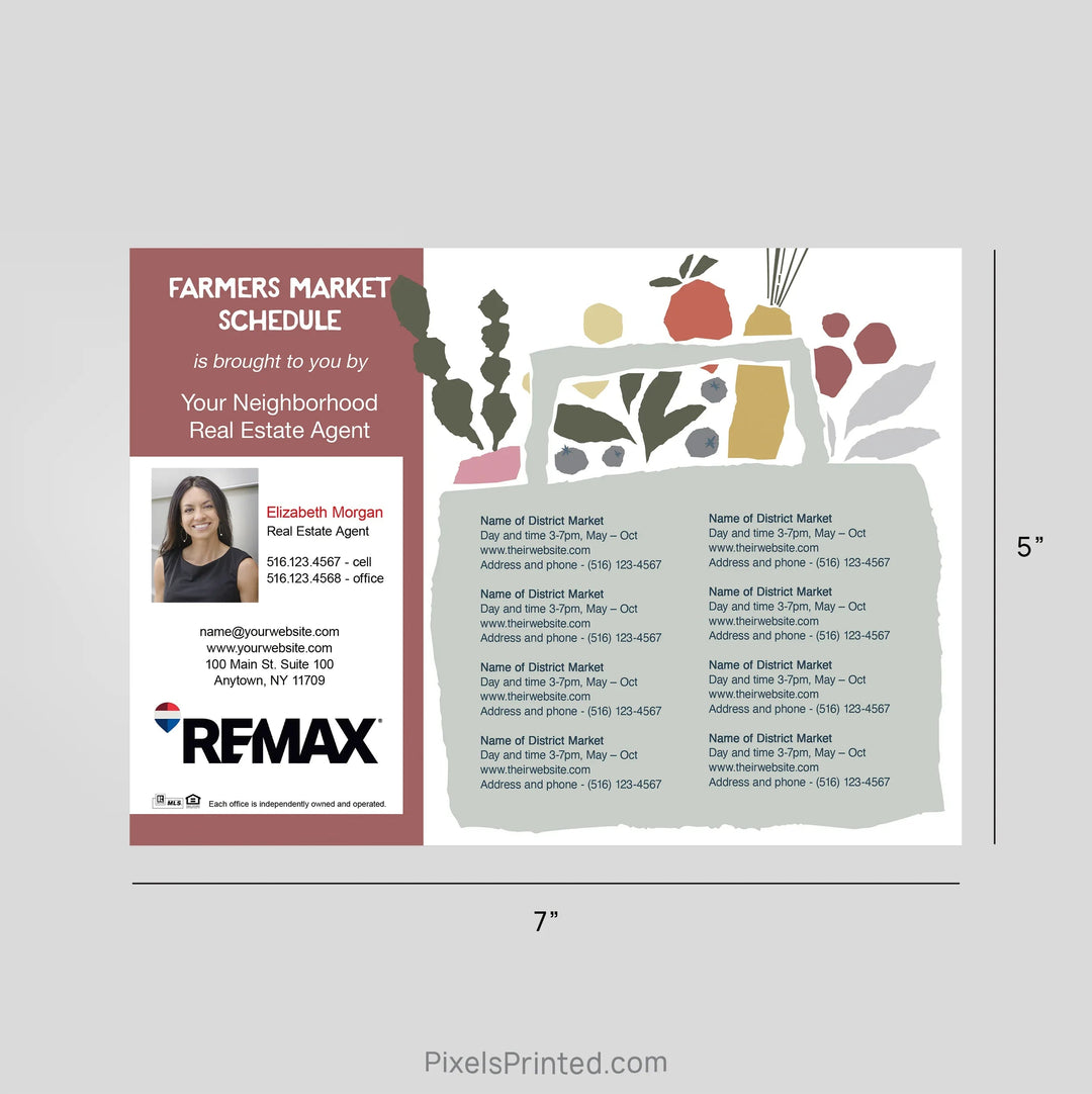 REMAX Real Estate Farmers Market Calendar Postcard Magnets
