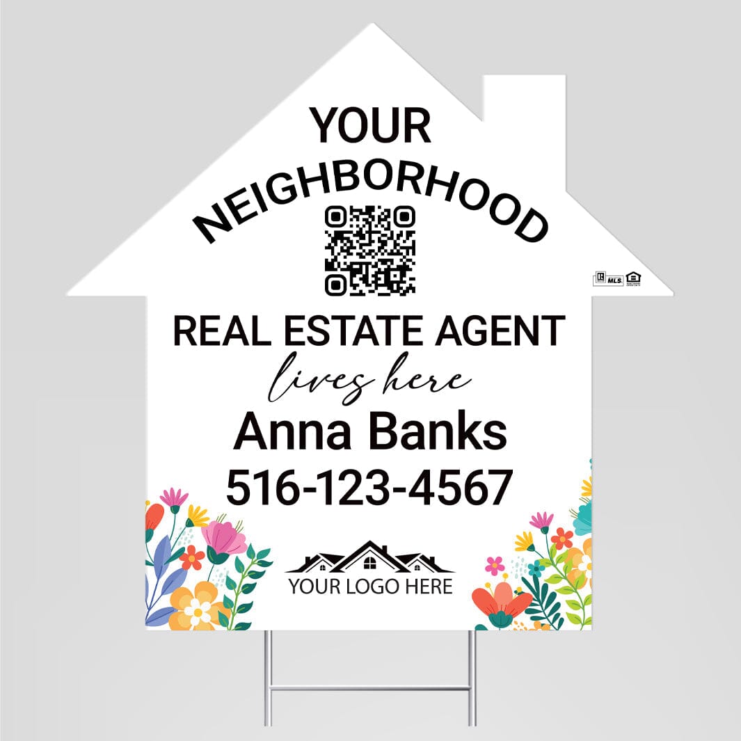 your neighborhood real estate agent yard sign