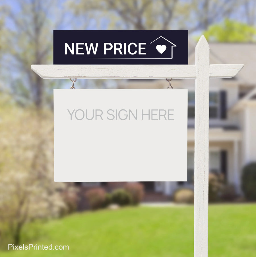 new price real estate sign riders