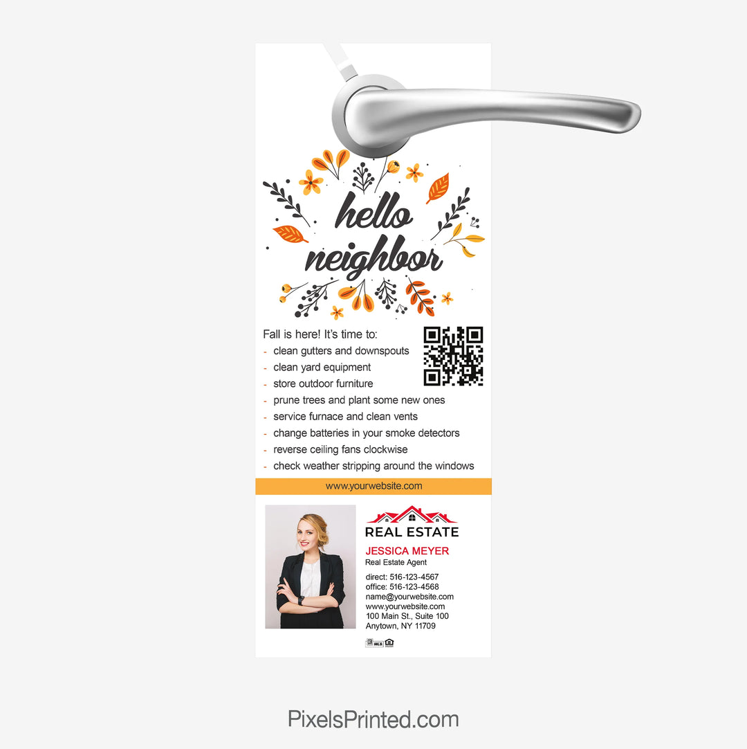 Independent real estate fall maintenance door hangers
