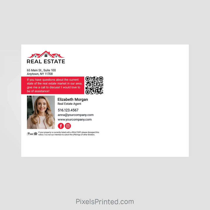 Independent real estate summer maintenance postcards, hello neighbor mailers, new agent postcards