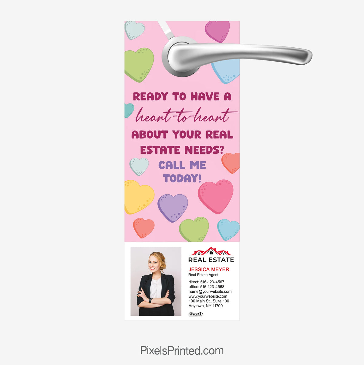 Valentine's Day Real Estate Door Hanger - PixelsPrinted