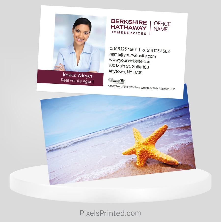 Berkshire Hathaway beach realtor business cards Business Cards PixelsPrinted 