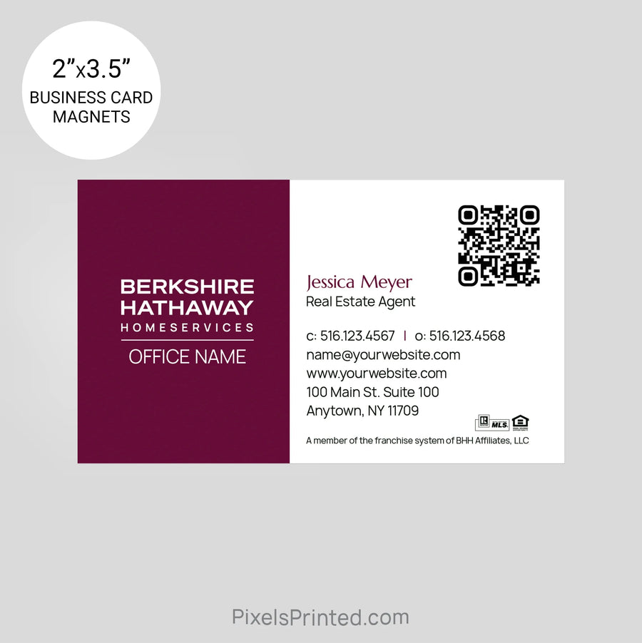 Berkshire Hathaway business card magnets PixelsPrinted 