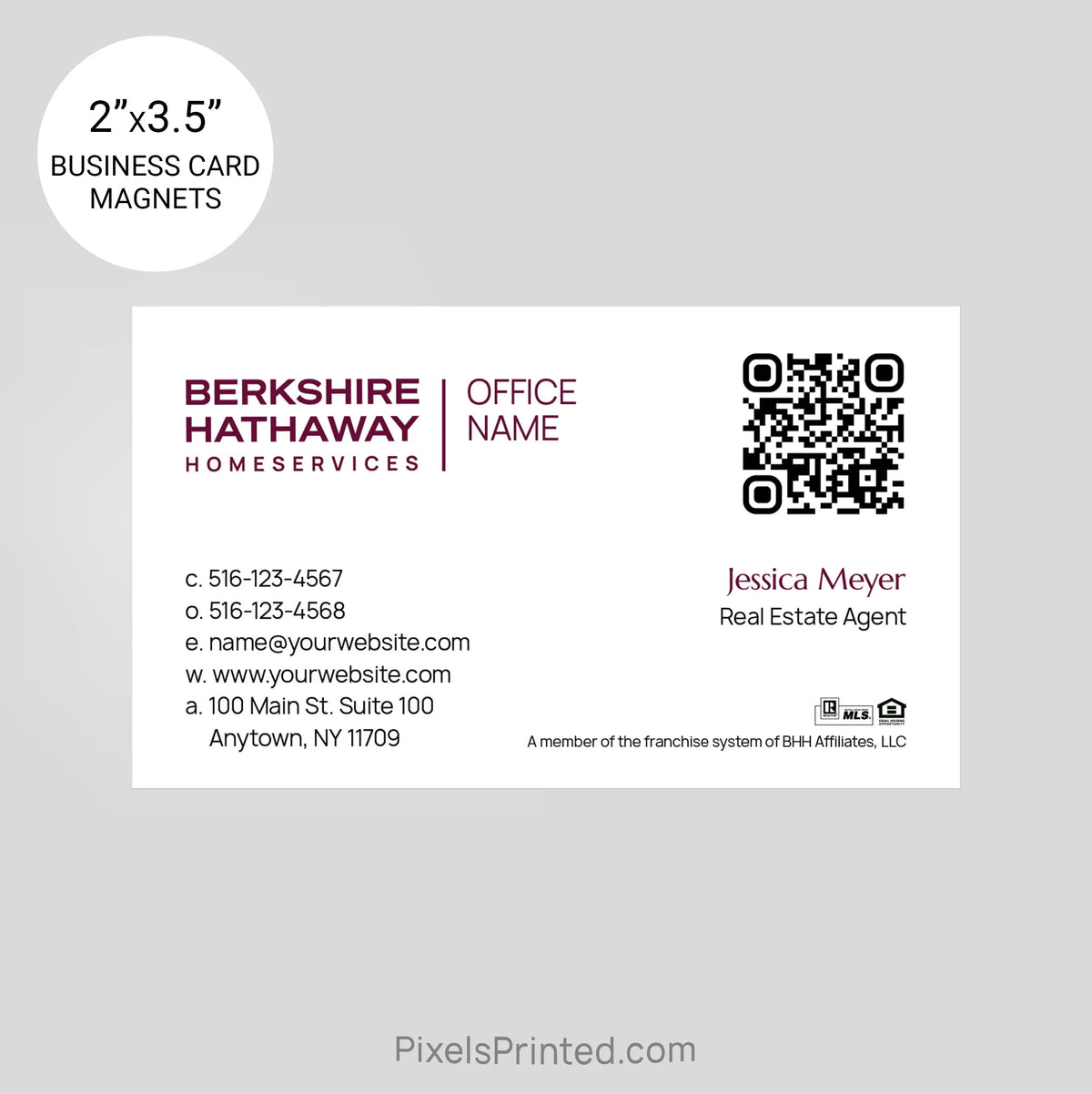 Berkshire Hathaway business card magnets PixelsPrinted 