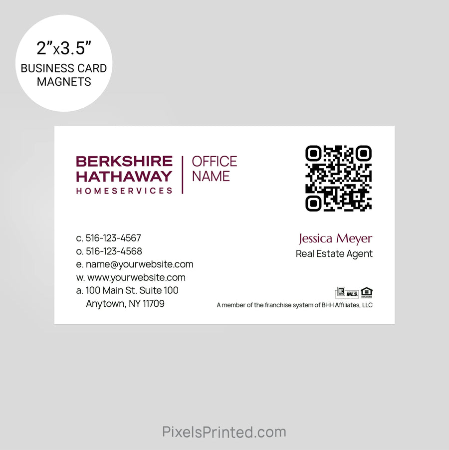 Berkshire Hathaway business card magnets PixelsPrinted 
