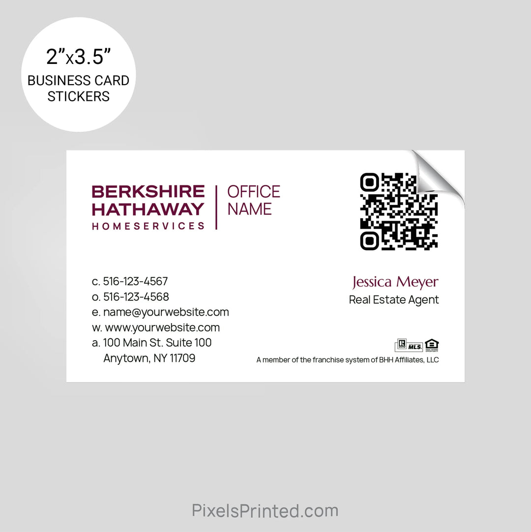 Berkshire Hathaway business card stickers PixelsPrinted 