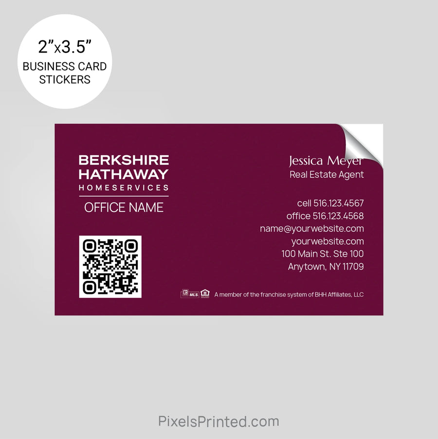 Berkshire Hathaway business card stickers PixelsPrinted 