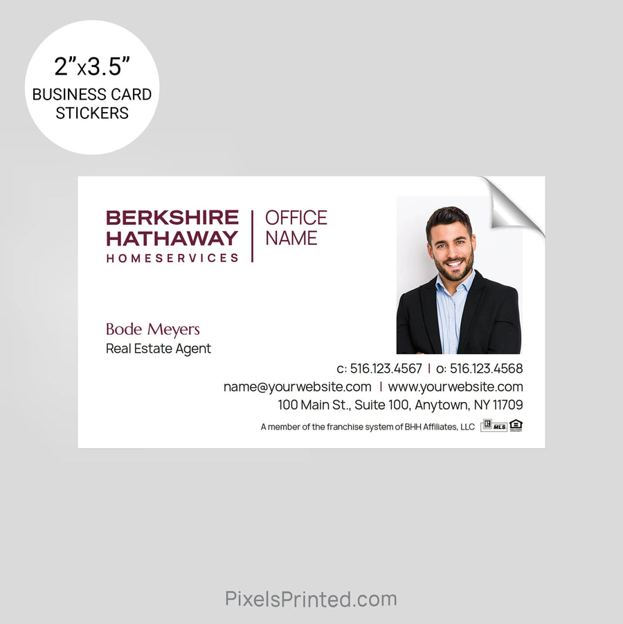 Berkshire Hathaway business card stickers PixelsPrinted 