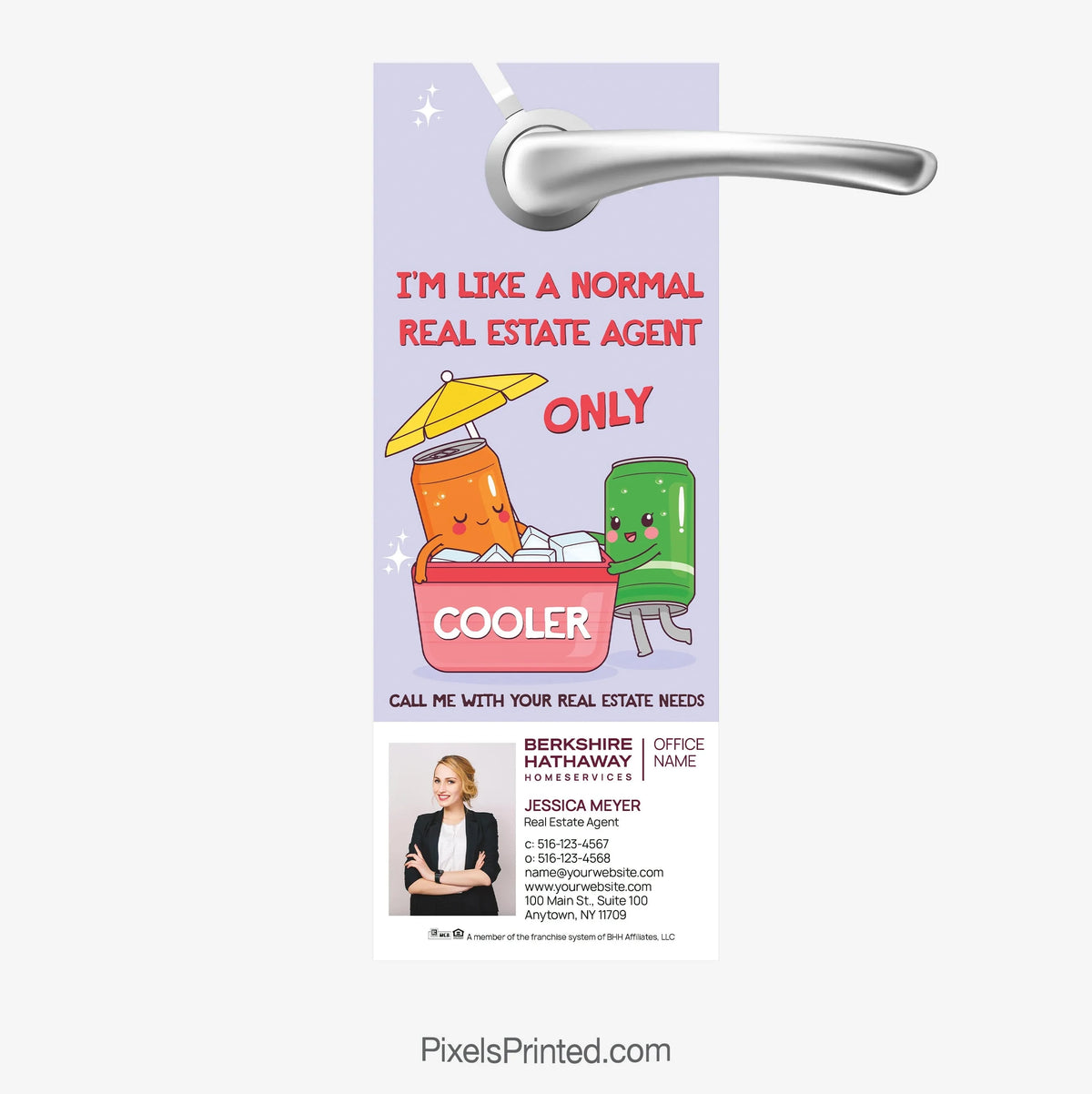 Berkshire Hathaway Cool Agent Summer Door Hanger PixelsPrinted 