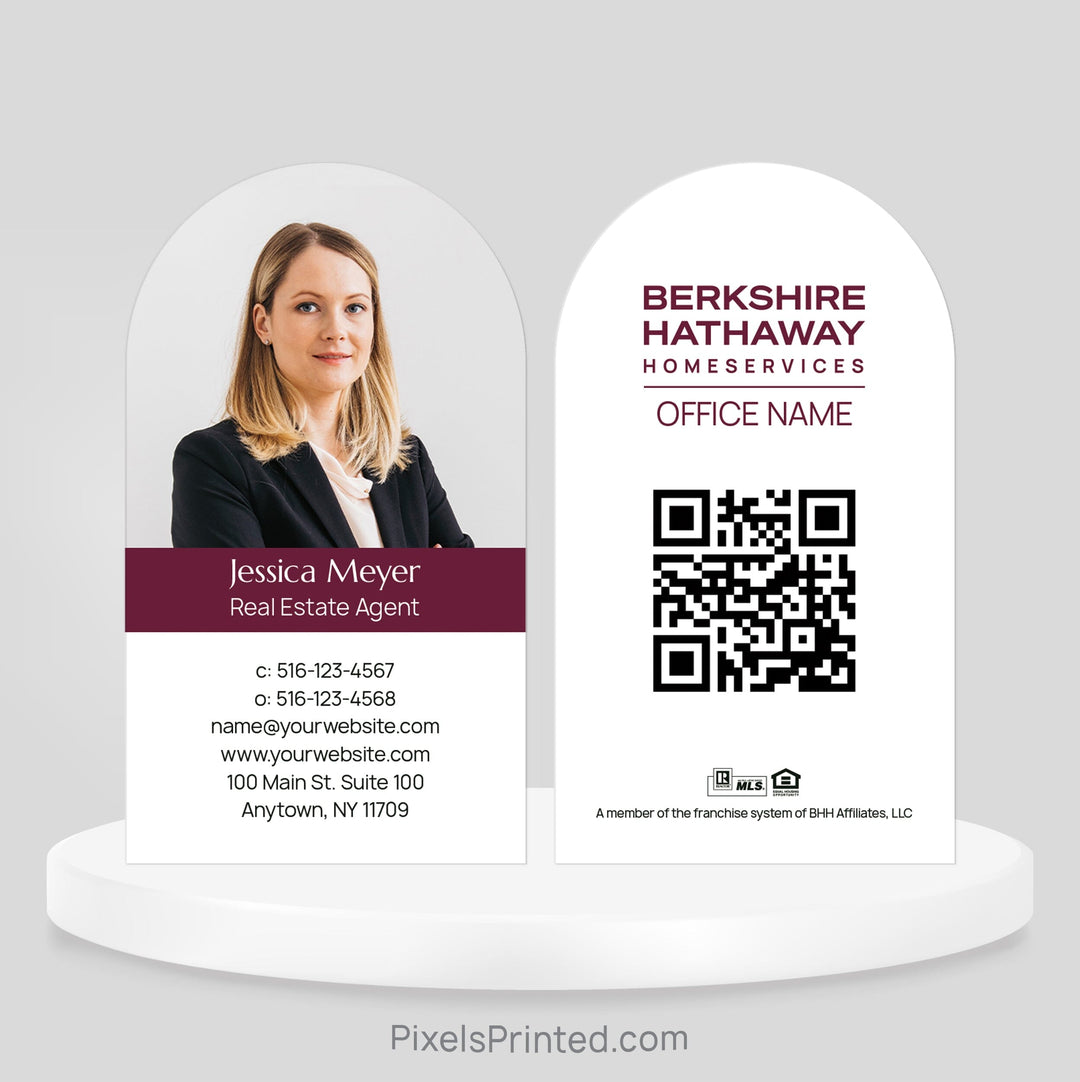 Berkshire Hathaway half circle shape business cards Business Cards PixelsPrinted 