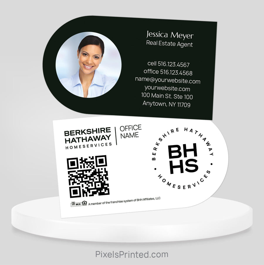 Berkshire Hathaway half circle shape business cards Business Cards PixelsPrinted 
