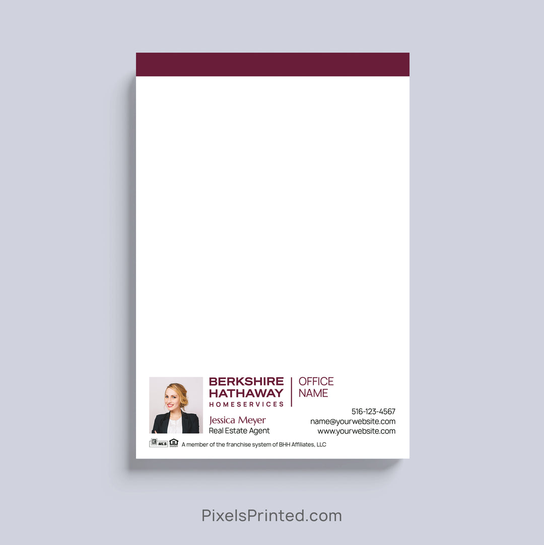 Personalized Berkshire Hathaway HomeServices Realtor Notepad