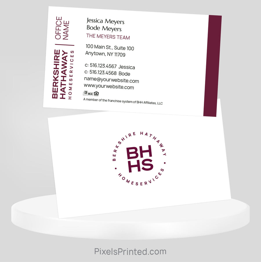 Berkshire Hathaway no photo business cards Business Cards PixelsPrinted 