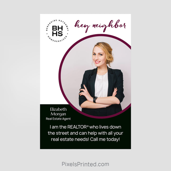 Berkshire Hathaway real estate agent announcement mailers PixelsPrinted 