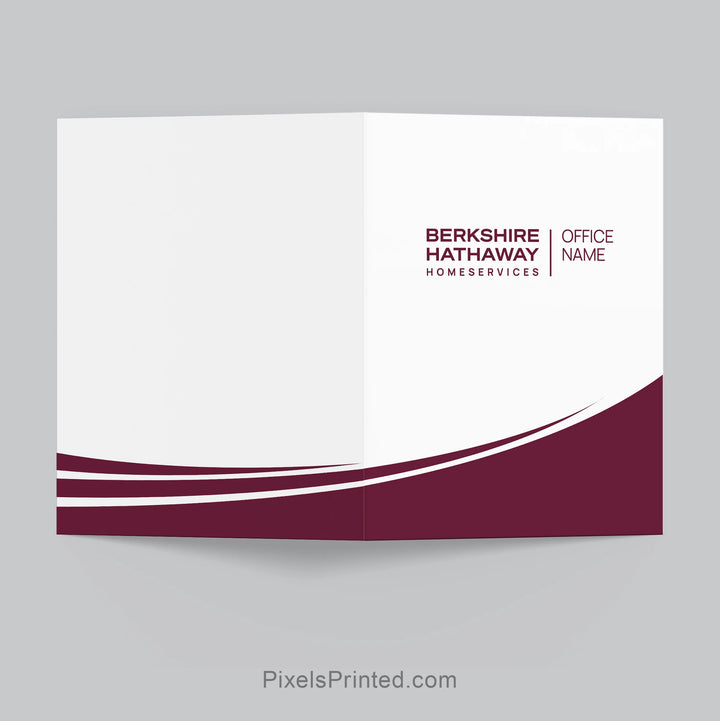 two pocket Berkshire Hathaway HomeServices real estate presentation folder