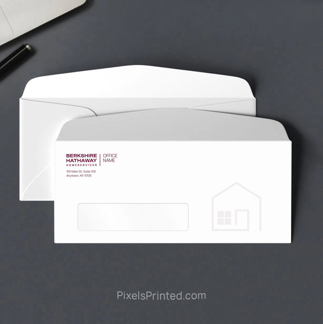 Personalized Berkshire Hathaway HomeServices real estate office envelope with window