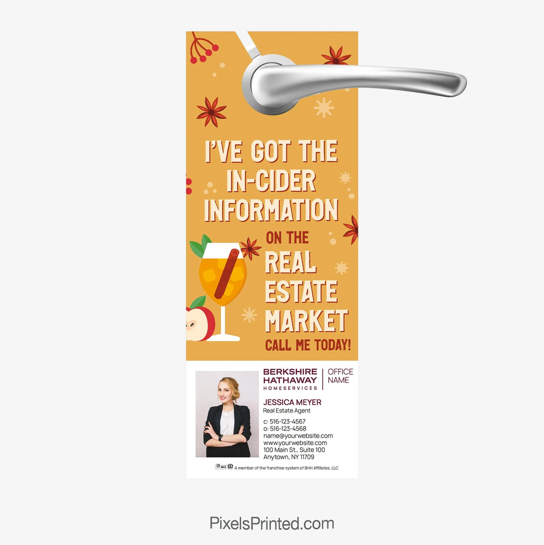 Berkshire Hathaway real estate fall autumn door hangers PixelsPrinted 