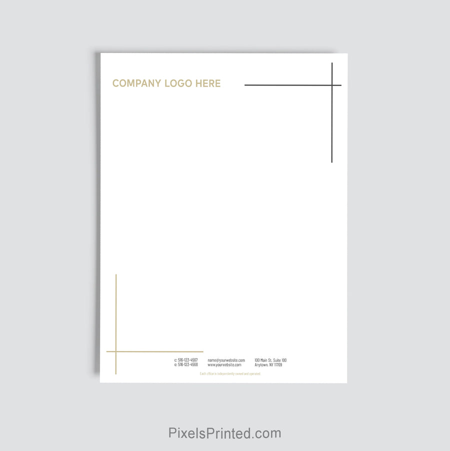 Century 21 agent letterhead personalized for a real estate brokerage