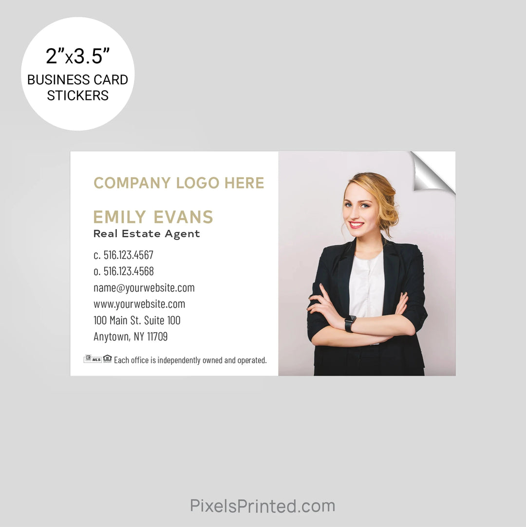 Century 21 business card stickers PixelsPrinted 