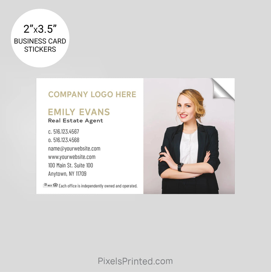 Century 21 business card stickers PixelsPrinted 