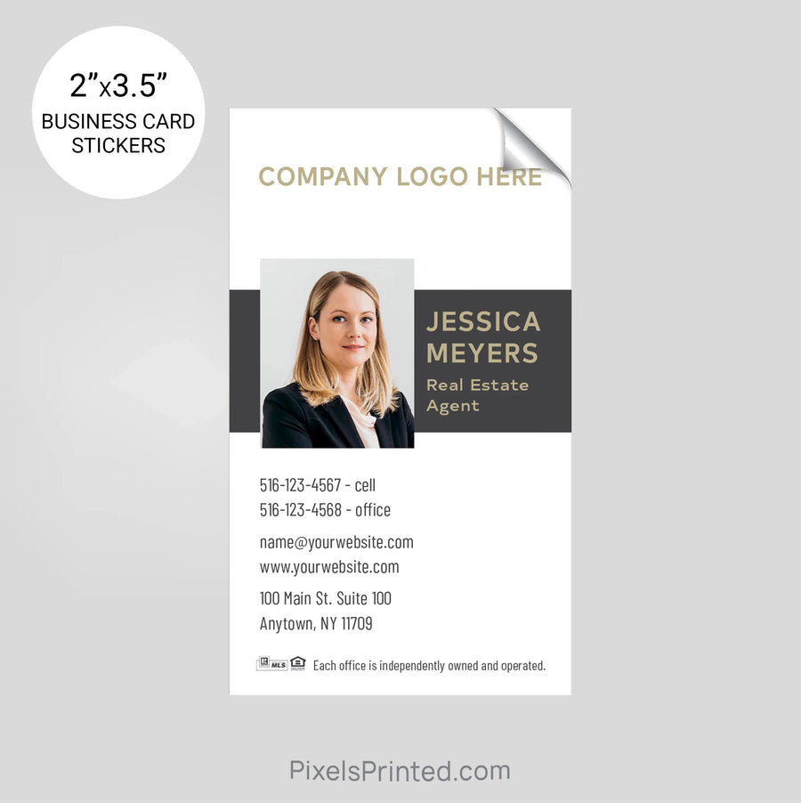 Century 21 business card stickers PixelsPrinted 