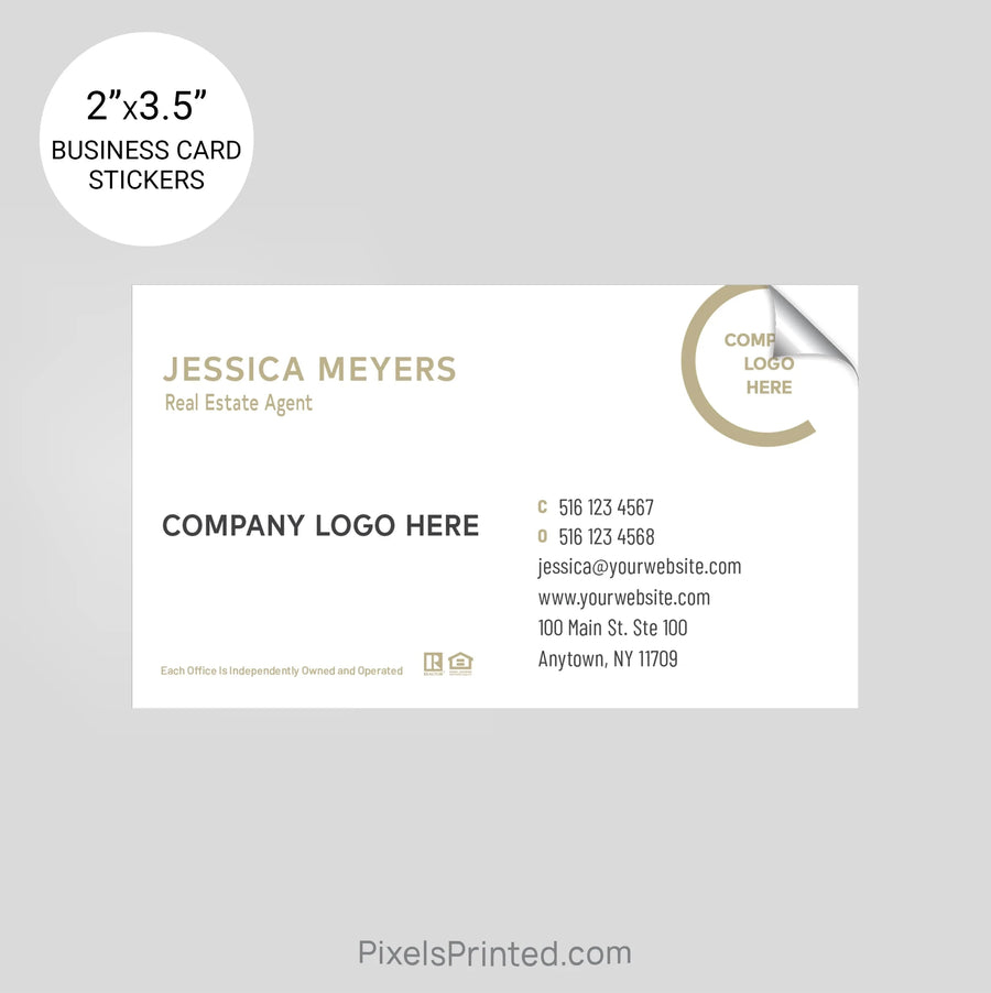 Century 21 business card stickers PixelsPrinted 