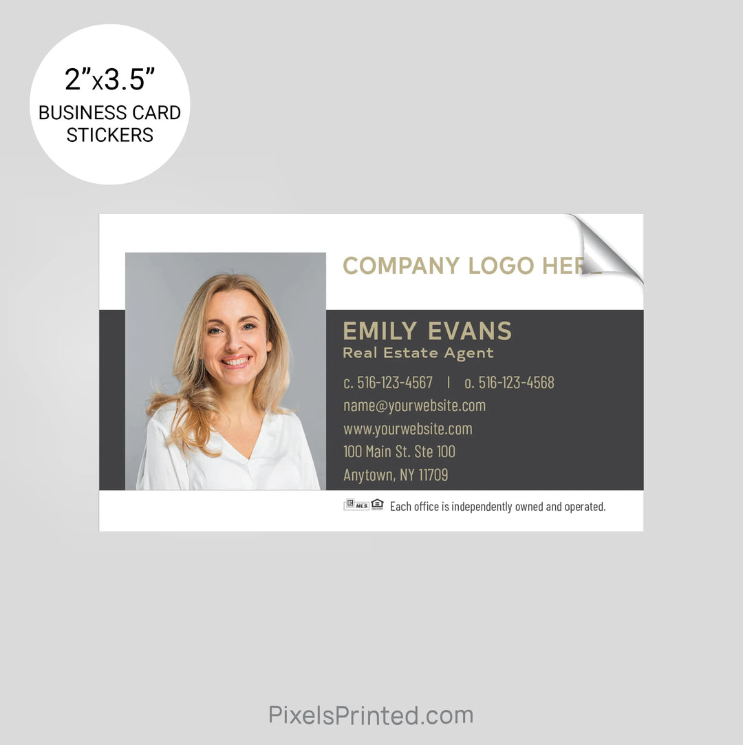 Century 21 business card stickers PixelsPrinted 