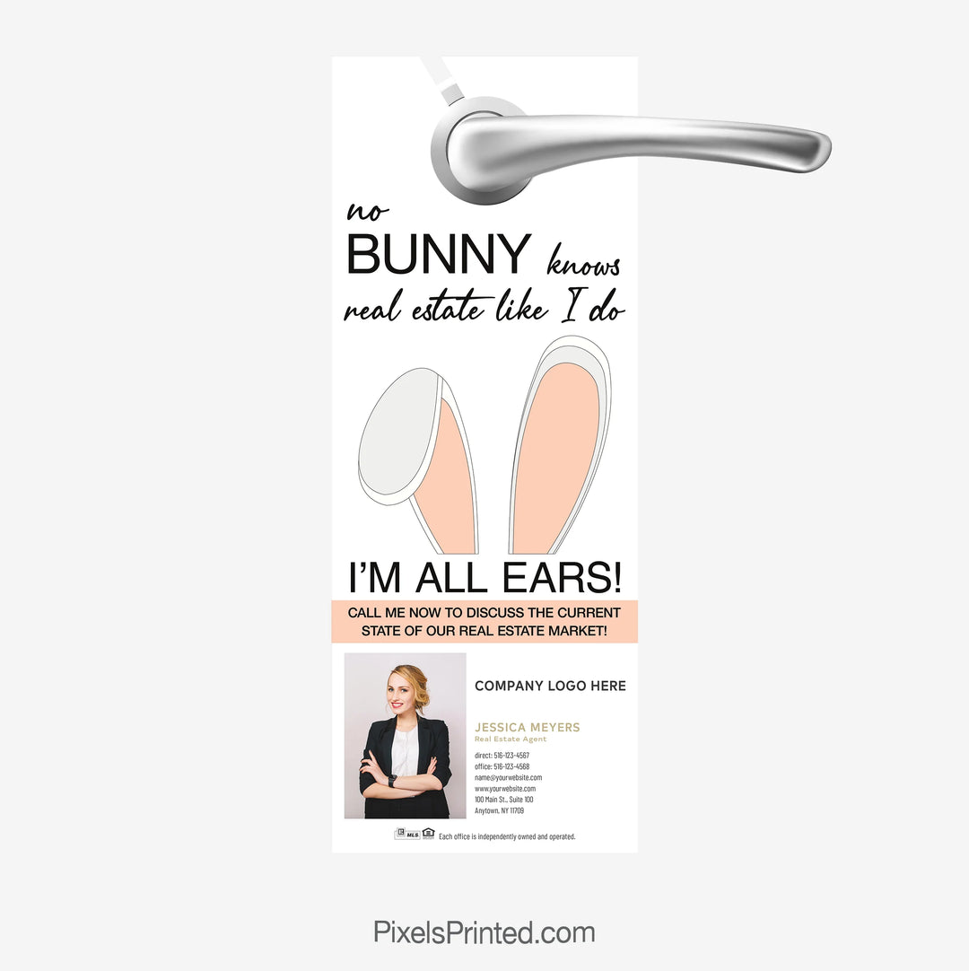 Easter door hangers no bunny knows real estate like I do door hangers