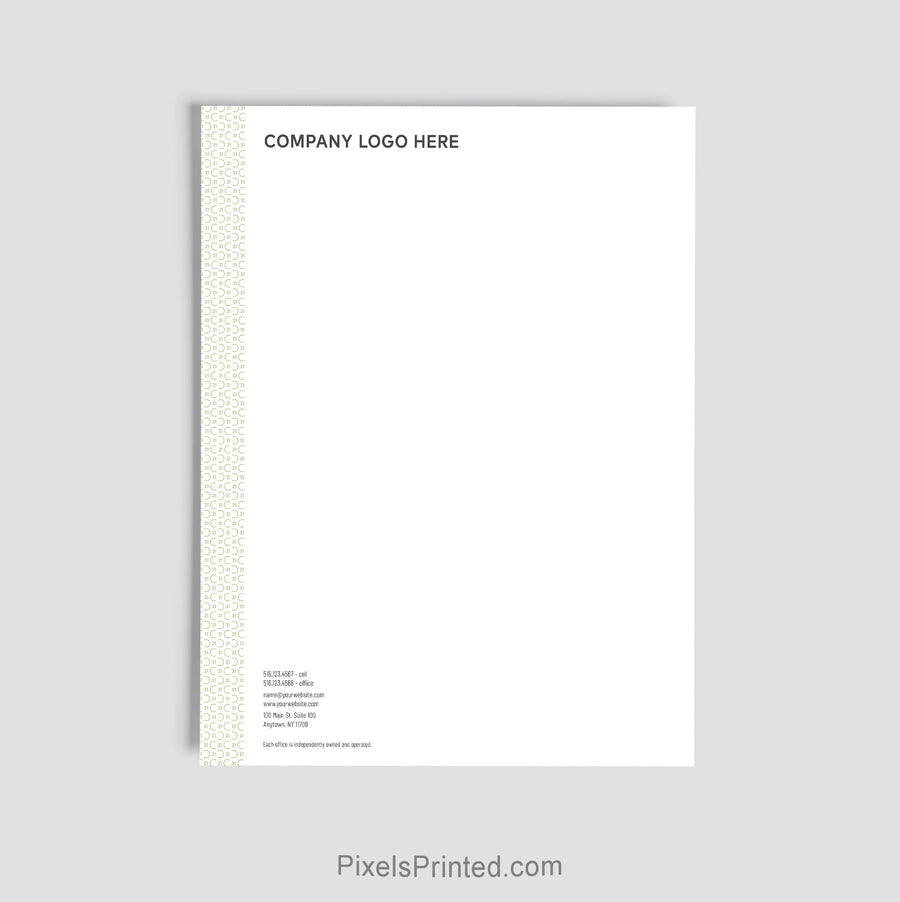 Century 21 real estate office letterhead personalized for brokerage use