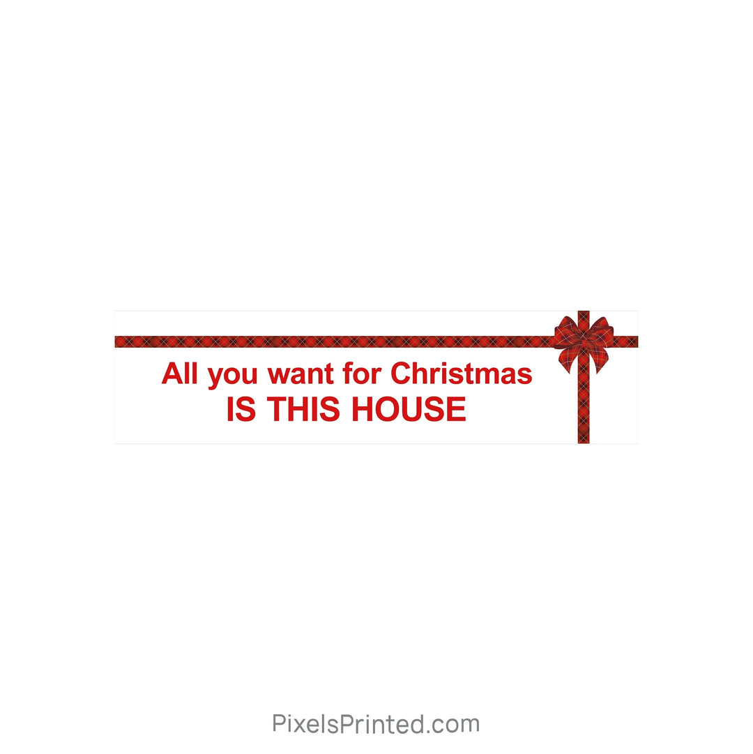 Christmas real estate sign riders PixelsPrinted 