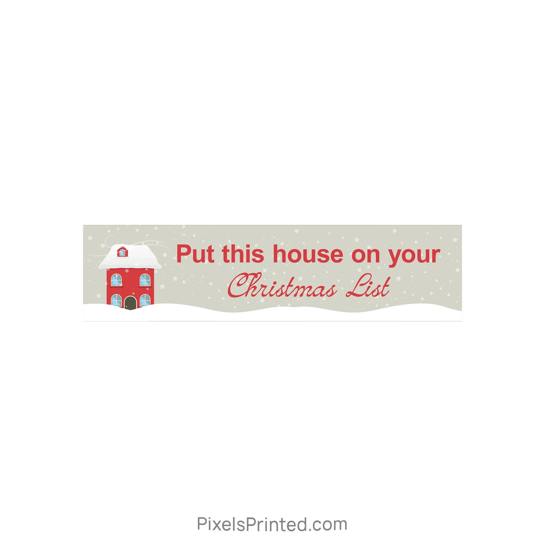 Christmas real estate sign riders PixelsPrinted 