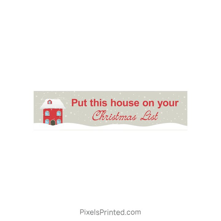 Christmas real estate sign riders PixelsPrinted 