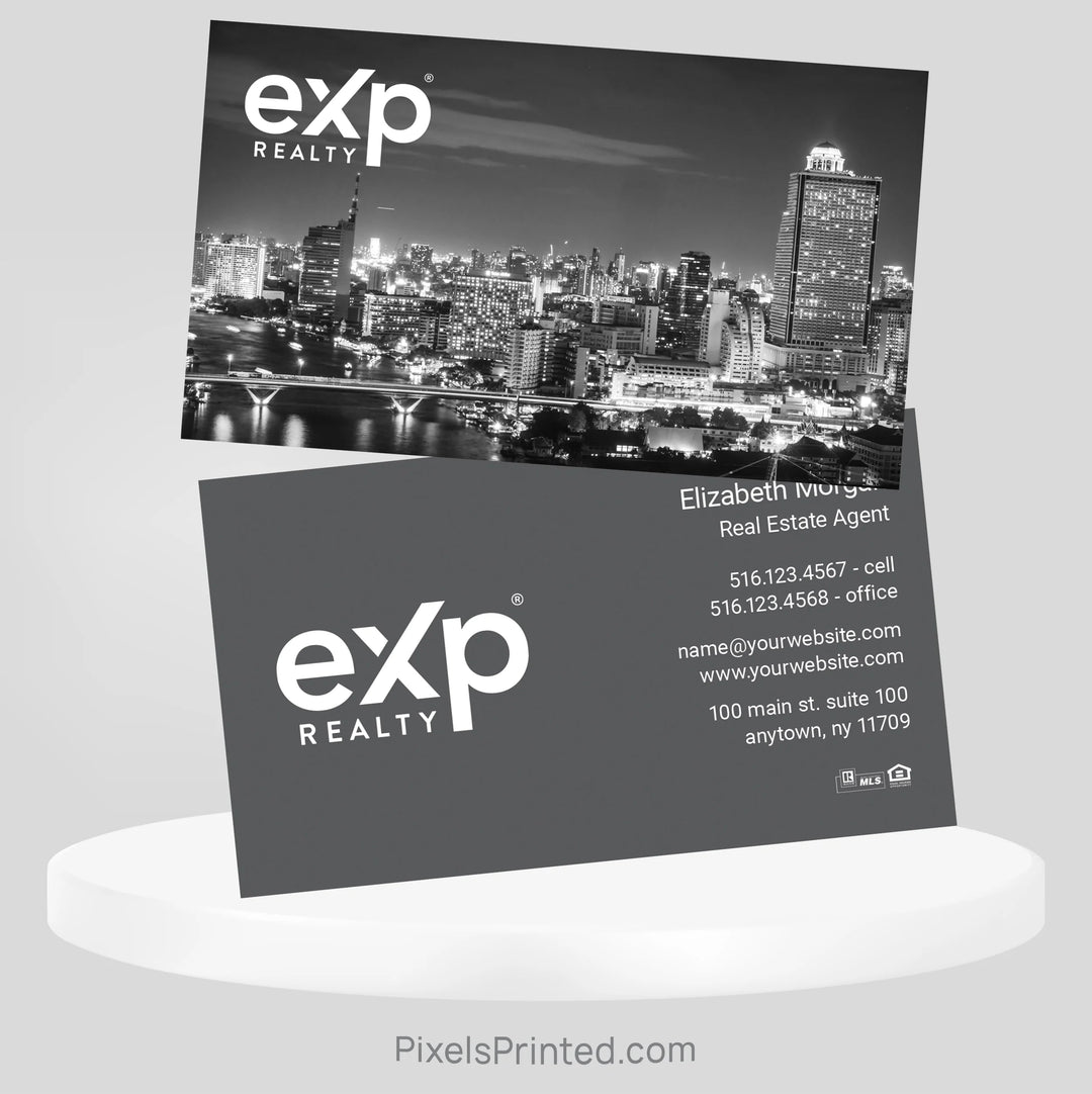 modern city exp realty real estate business cards
