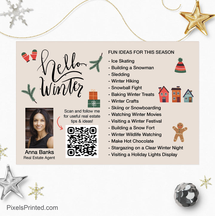 Coldwell Banker Christmas fun activities postcards PixelsPrinted 