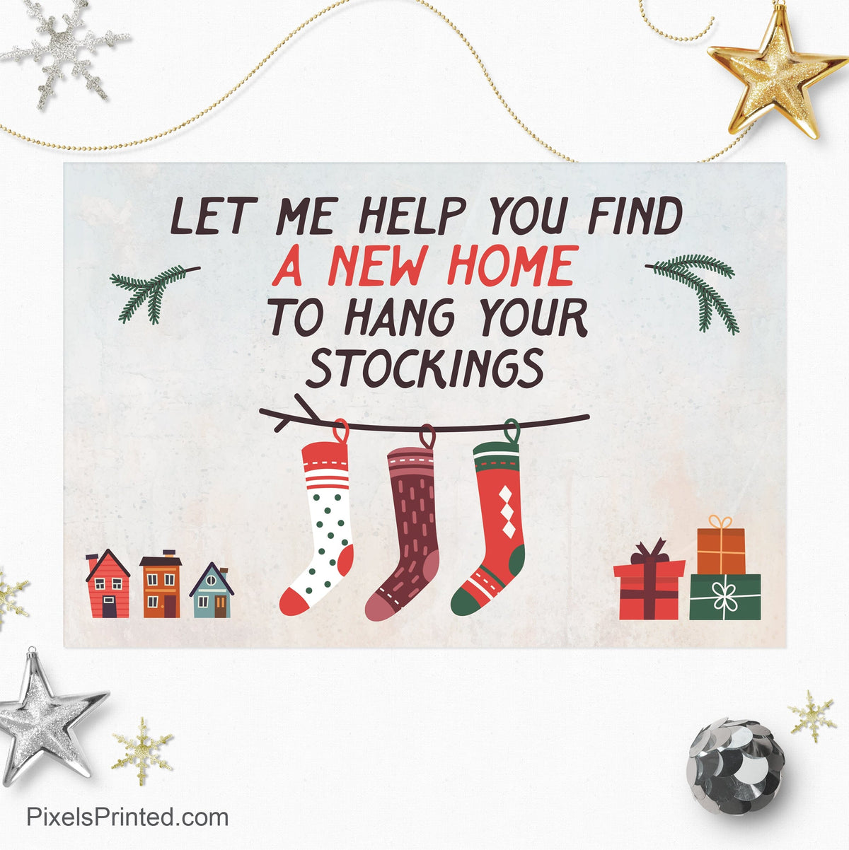 Coldwell Banker Christmas holiday postcards PixelsPrinted 