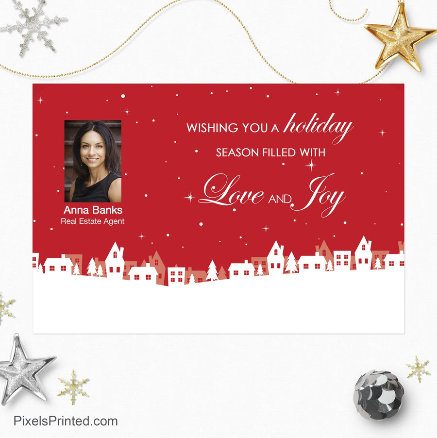 Coldwell Banker Christmas holiday postcards PixelsPrinted 