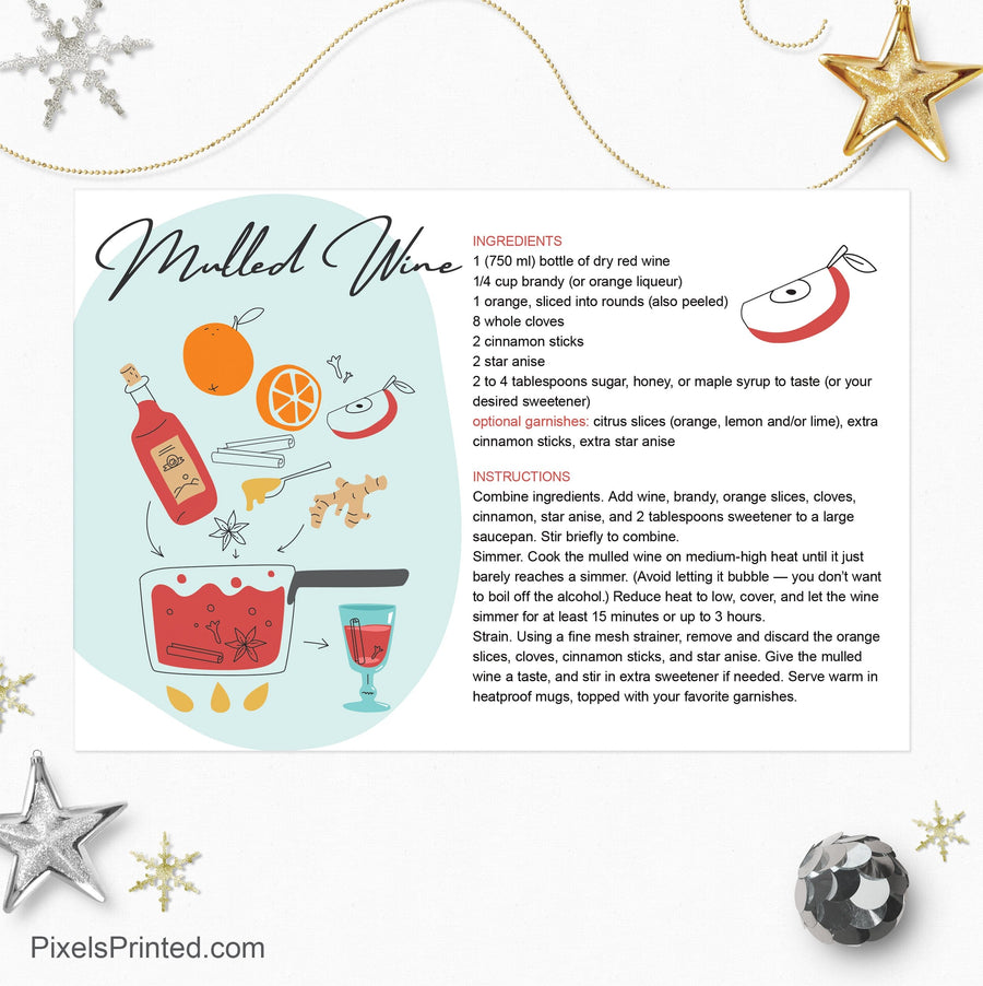 Coldwell Banker Christmas recipe postcards PixelsPrinted 