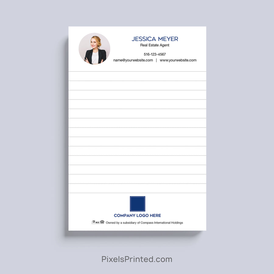 Custom Coldwell Banker real estate agent notepad with personalized branding
