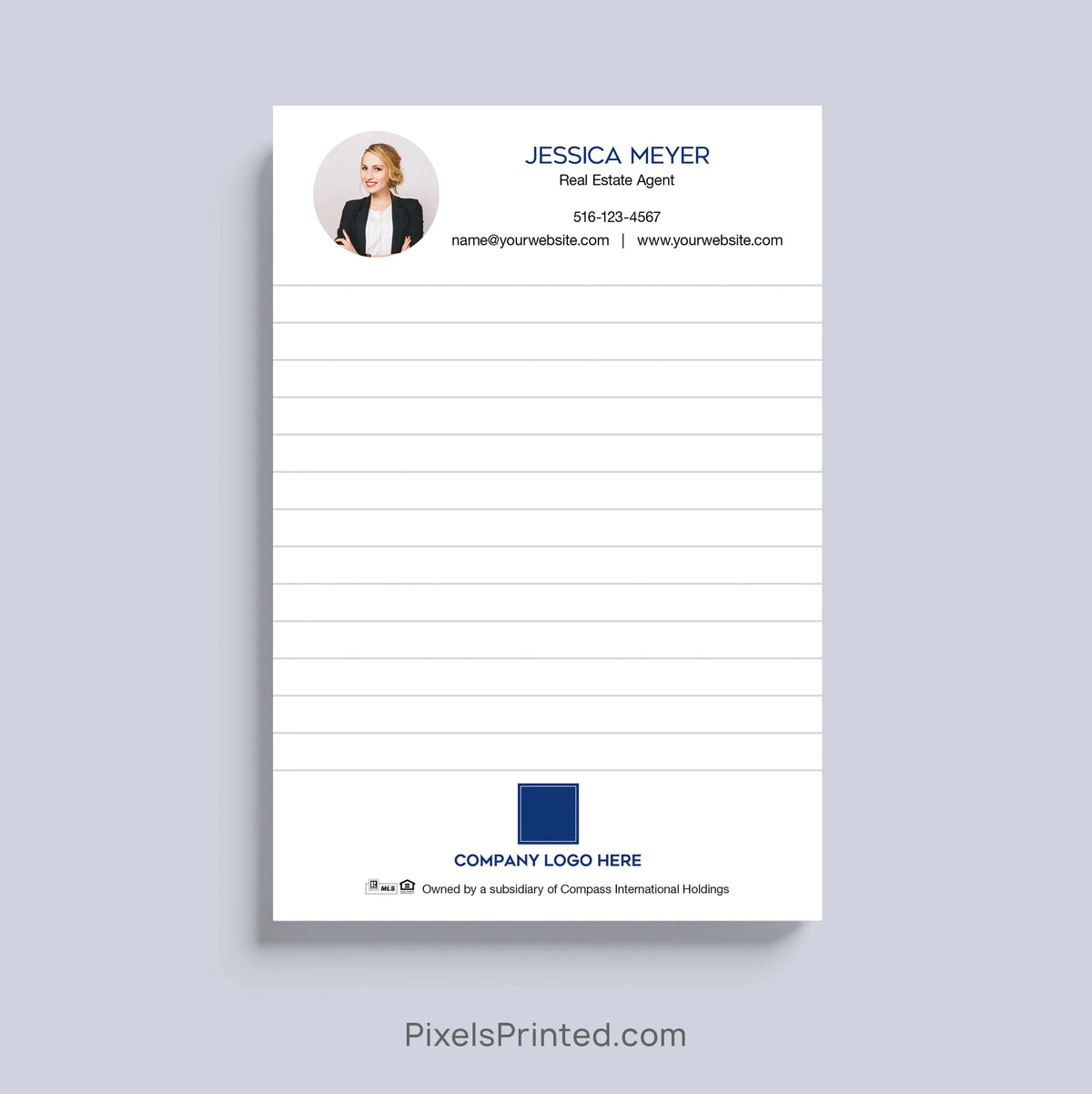 Custom Coldwell Banker real estate agent notepad with personalized branding